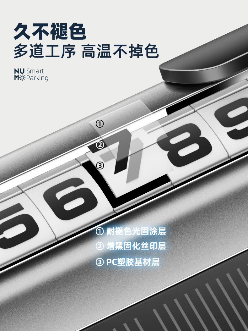 2025 New Solar Luminous Temporary Car Parking Number Plate Car-Mounted Multi-Functional Safety Hammer Moving Car Phone