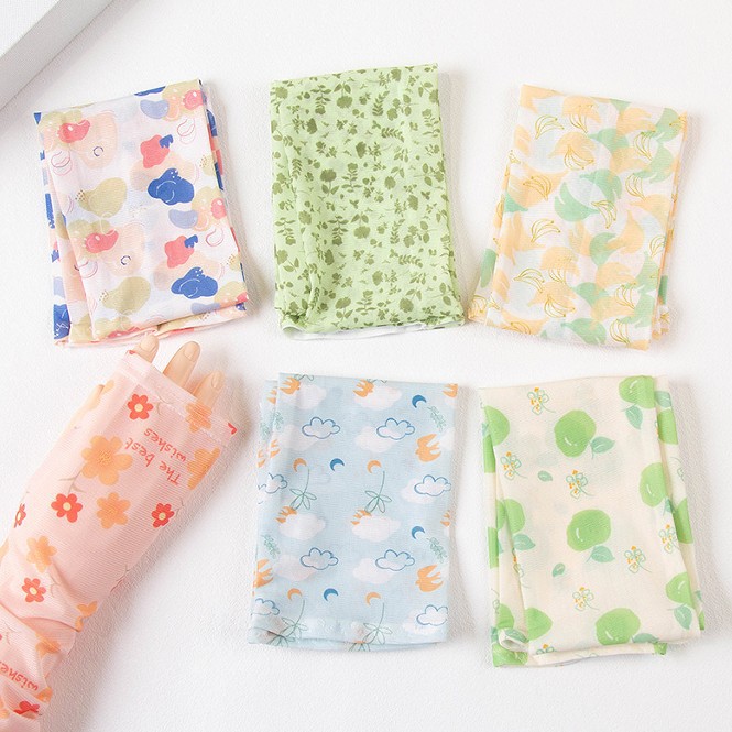 New stylish thin mesh ice silk sunscreen UV protection outdoor cycling driving arm sleeve