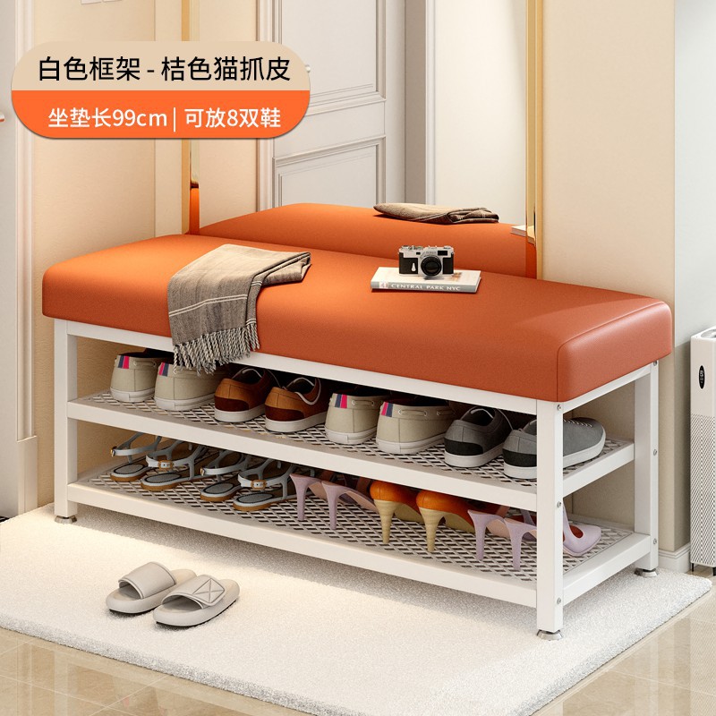 Taburetes personalizados en la puerta de metal simple en la casa se pueden sentar en la puerta, taburetes bajos de lujo ligeros, taburetes para cambiar zapatos