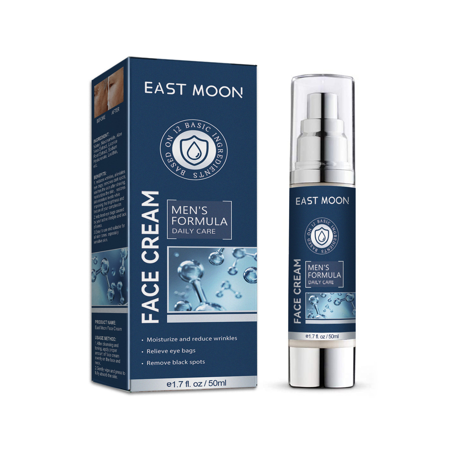 Men's Facial Moisturizer Cream for Soft and Supple Skin, Reduce Fine Lines and Dark Circles - Facial Care Cream_voghion.com