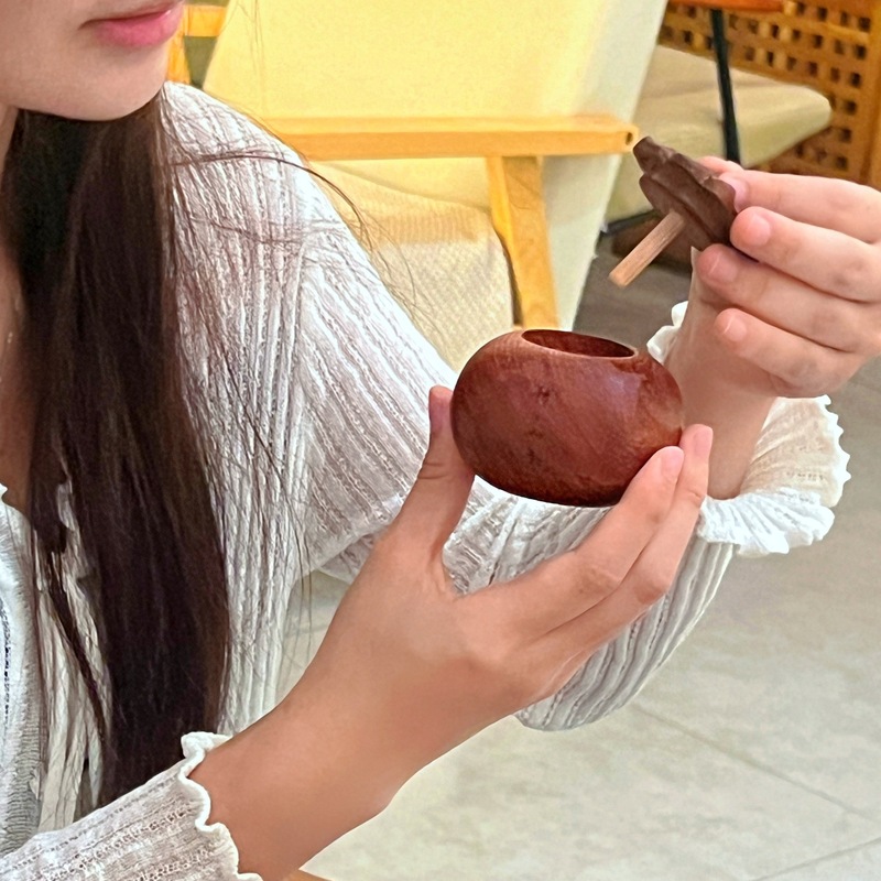 天然木柿如意クリエイティブディフューザー木製アロマテラピー屋内車長期持続フレグランスエッセンシャルオイル装飾品|undefined