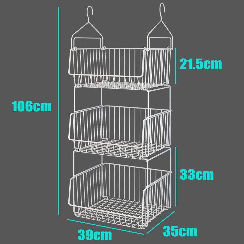 Stand type white large 3-layer (with hook)