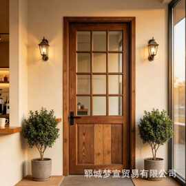 诧寂风老榆木民宿进户门复古卧室民宿可定榆木门酒店单门多种规格