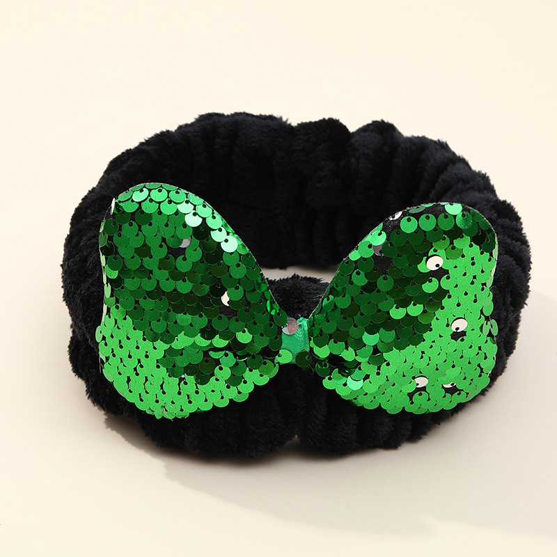 Nuevo cross-border coreano color sequilla arco correa de cabello dulce adorable adornamiento para el cabello niños hechos a mano tocado de arco