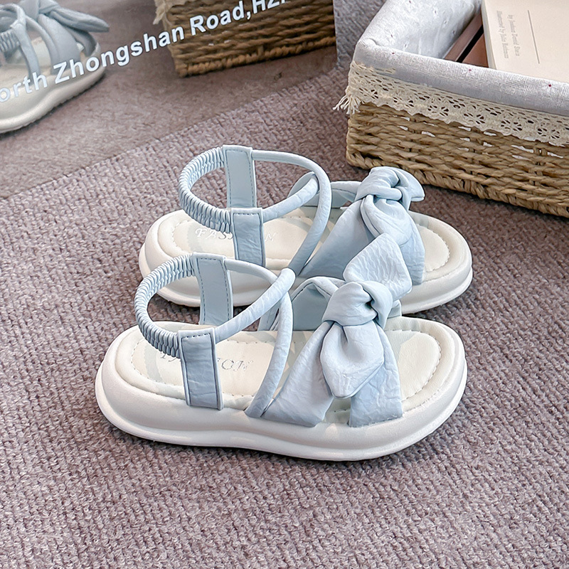 Sandálias para niñas 2026 verano nuevo niño arco de moda universal zapatos princesa zapatos de playa huecos niños image 8