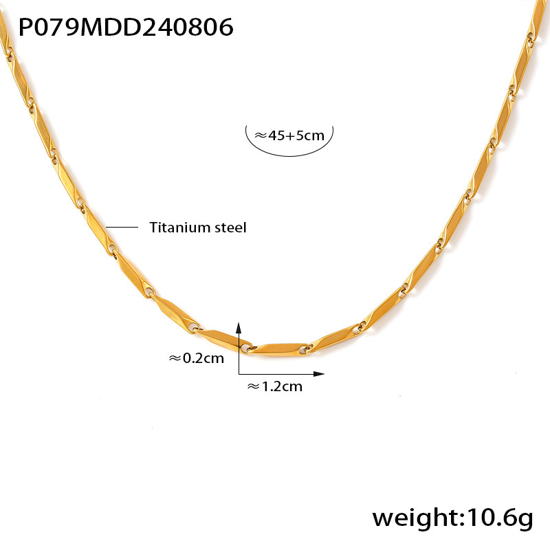 Conjunto de joias com colar e pulseira de elos em losango_voghion.com