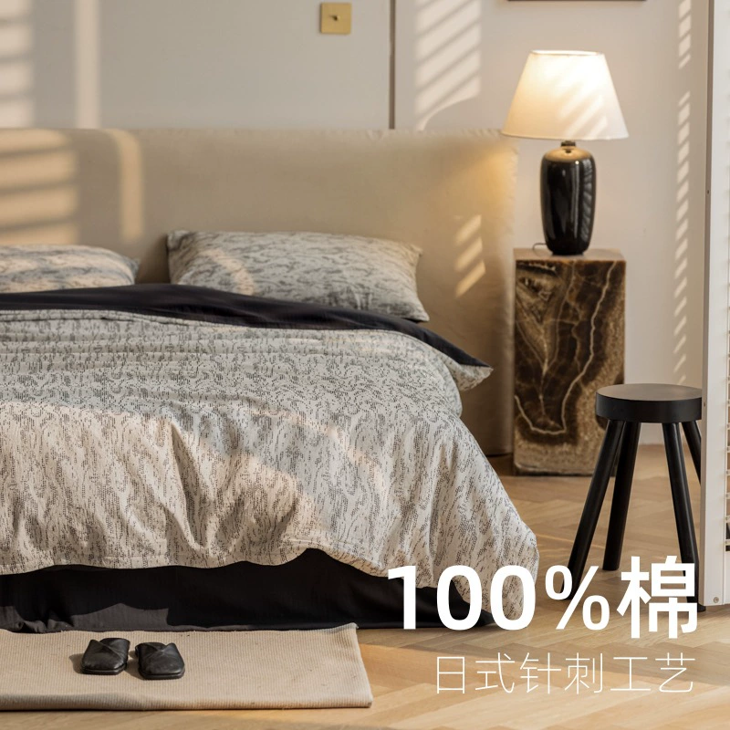 Хлопчатобумажный тип типа А тихий ветер иглоукалывание жаккардовый цвет из четырех частей