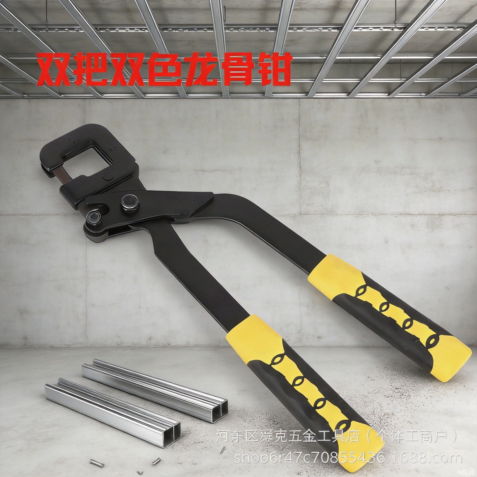 龙骨钳固定工具12寸免铆钉用吊顶打孔钳子双色柄龙骨钳龙骨钳省力