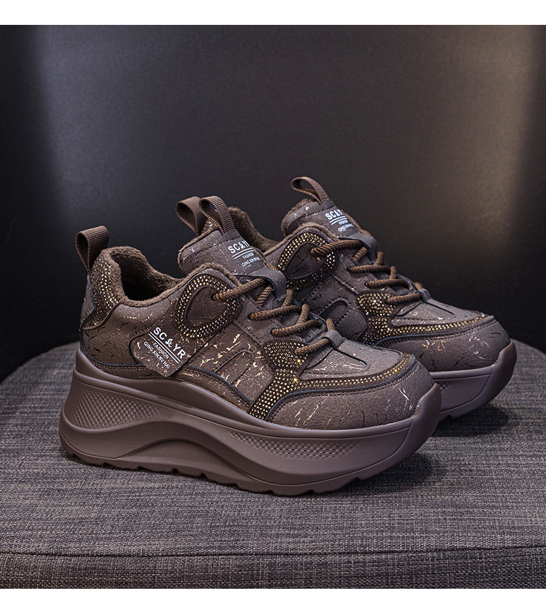Giày sneaker nữ đế dày phong cách cổ điển Forrest Gump, thời trang đa năng, phù hợp mọi dáng người — M2975 đơn màu xám, M2975-1 plus nhung xám, M2975 lớp lót đơn màu be, M2975-1 plus nhung màu be chi tiết 16