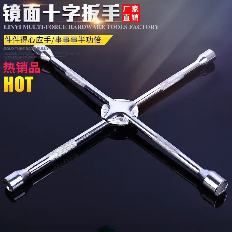 Los fabricantes suministran espejo Luofan cruz de acero de llave de enchufe llave de neumático de coche de ahorro de mano de obra Cruz llave de manga herramienta image 7