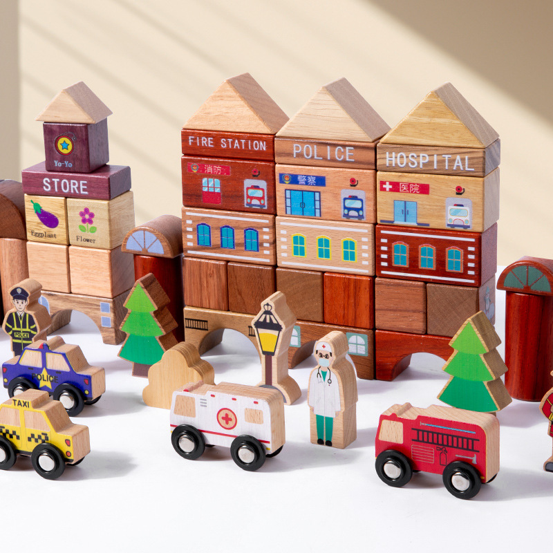 118 creativo tráfico urbano tema bloques de construcción digital animal letras cognición casual educación temprana juguetes educativos