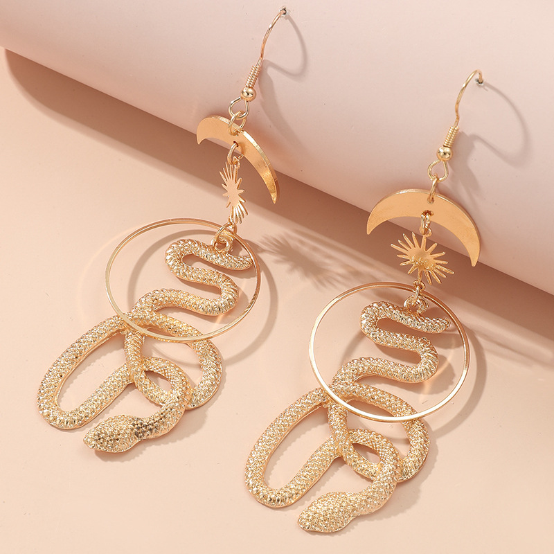 Business, Travel, Birthday, Festival Occasion Alloy Material Snake Plating Alloy No Inlaid Earrings