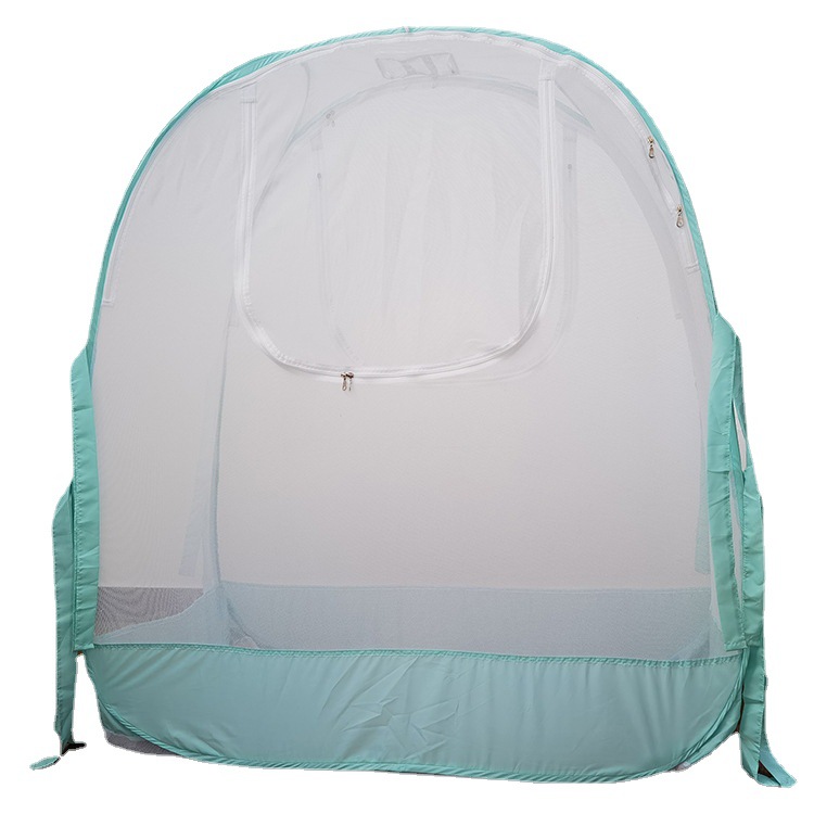 亚马逊爆款免安装蚊帐拉链婴儿床帐防摔儿童折叠带天窗摄像蒙古包