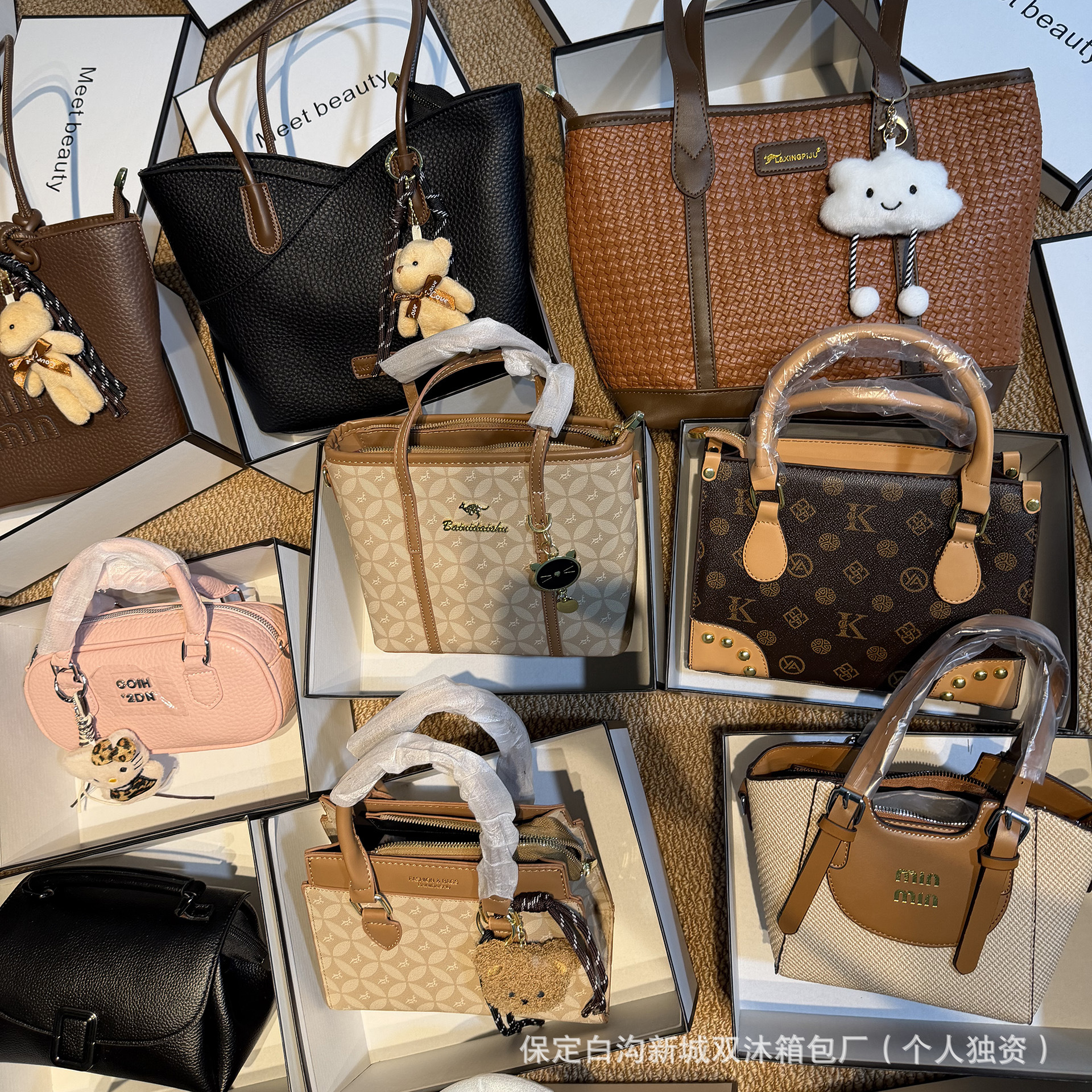 Wholesale New Mixed Batch Women's Handbags Original Packaging Assorted Styles Women's Single Shoulder Crossbody Tote Bags Fashion Versatile Influencer Bags
