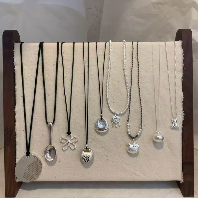 Otoño y invierno minimalistas collares colgante de goteo de Feng Shui mujeres chaqueta larga suéter cadena casual accesorios de lujo ligero