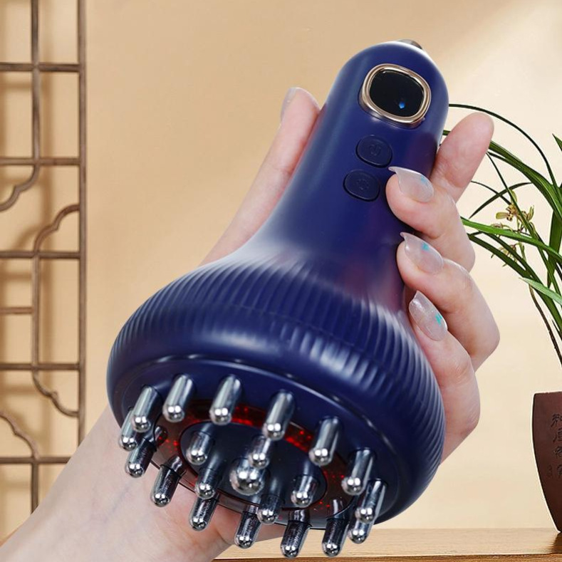 新しい電気充電式スクレーピング器具、家庭用スクレーピング缶、経絡ブラシ、カッピング、全身浚渫マッサージ|undefined