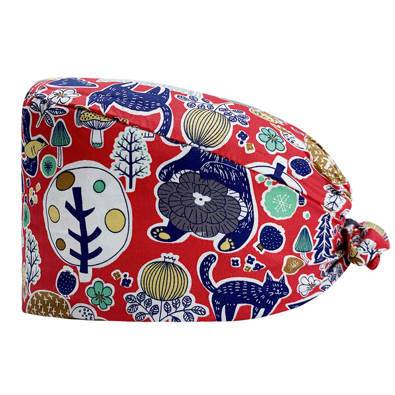 Nuevo Gorro de Enfermera para UCI con Lindos Estampados, Algodón Puro, Gorro de Cocina, Odontología, Belleza y Medicina, Unisex, en Existencia.