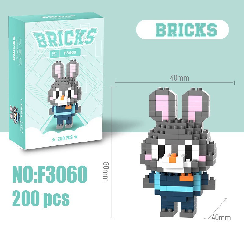 Конструктор bricks (Lego) минифигурки, мелкие микрокубики, подарок на день рождения, разнообразные стили