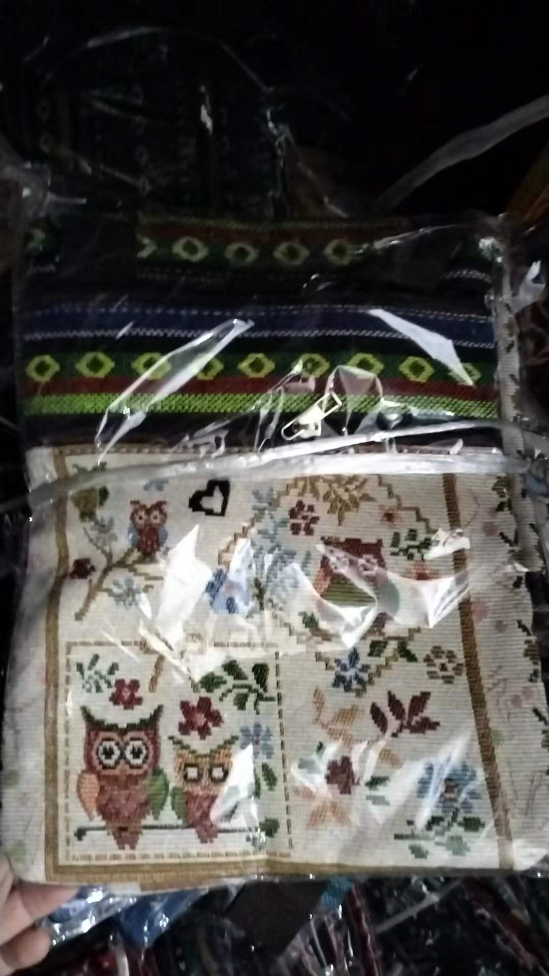 Estilo étnico bordado elefante dibujos animados bolsa de mensajero Dai bolsa de hombro de viaje de las mujeres teléfono móvil bolsa de hombro lateral