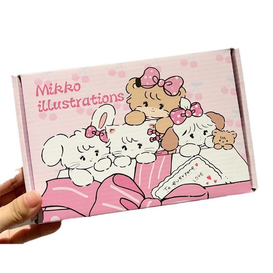 Cute mikko box high-looking girl's heart pink cat packaging birthday gift student packaging suit wholesale