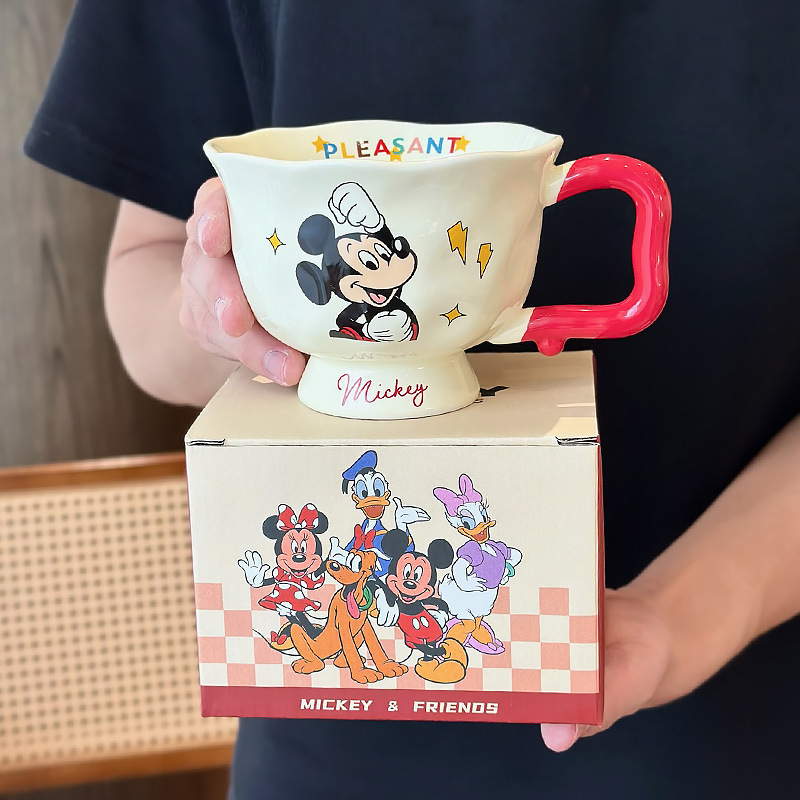 Mickey Mouse para niños tazas de agua casera tazas de desayuno de cerámica tazas lindas tazas de café de oficina dormitorio