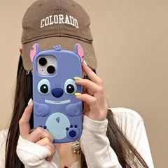 Apple iPhone用シリコン保護ケース、フルカバー携帯電話ケース、スティッチ、海外人気商品、Amazonエアバッグ