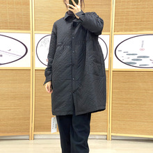 2022冬季新款韩版夹棉风衣外套小众设计感宽松百搭显瘦中长款棉衣
