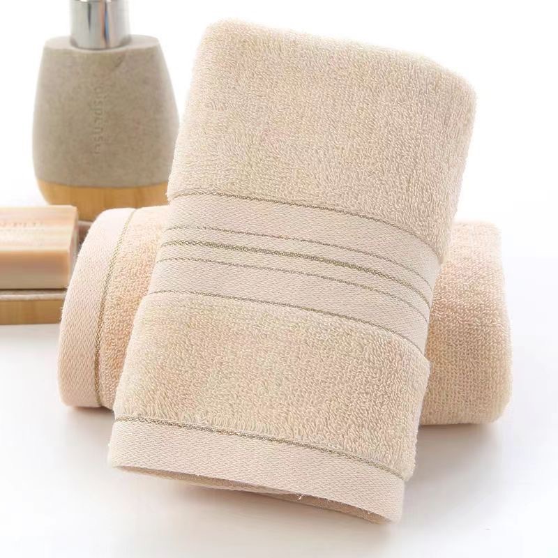 Toalha de rosto em cetim de seda dourada, puro algodão, para uso doméstico e banho. Macia, absorvente e respirável de alta qualidade._voghion.com