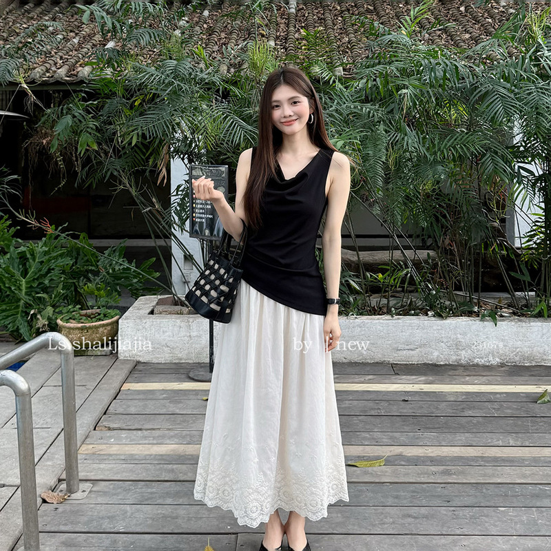 Ls French-Style Romantic Minimalist Color-Blocking Slim-Fit Dress Guangzhou Shisanxing 2026 Spring New Dress 23167 Ls French-Style Romantic Minimalist Color-Blocking Slim-Fit Dress Guangzhou Shisanxing 2026 Spring New Dress 23167