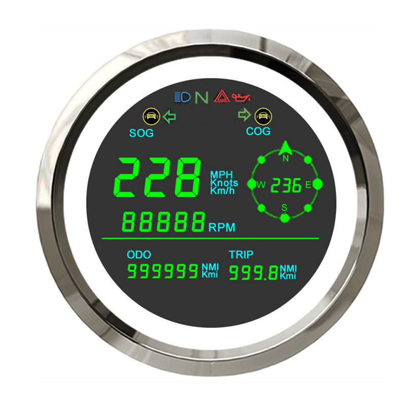 Motorcycle 85mm GPS speedometer total mileage Subtotal mileage speed speed two-in-one multifunctional LCD meter
