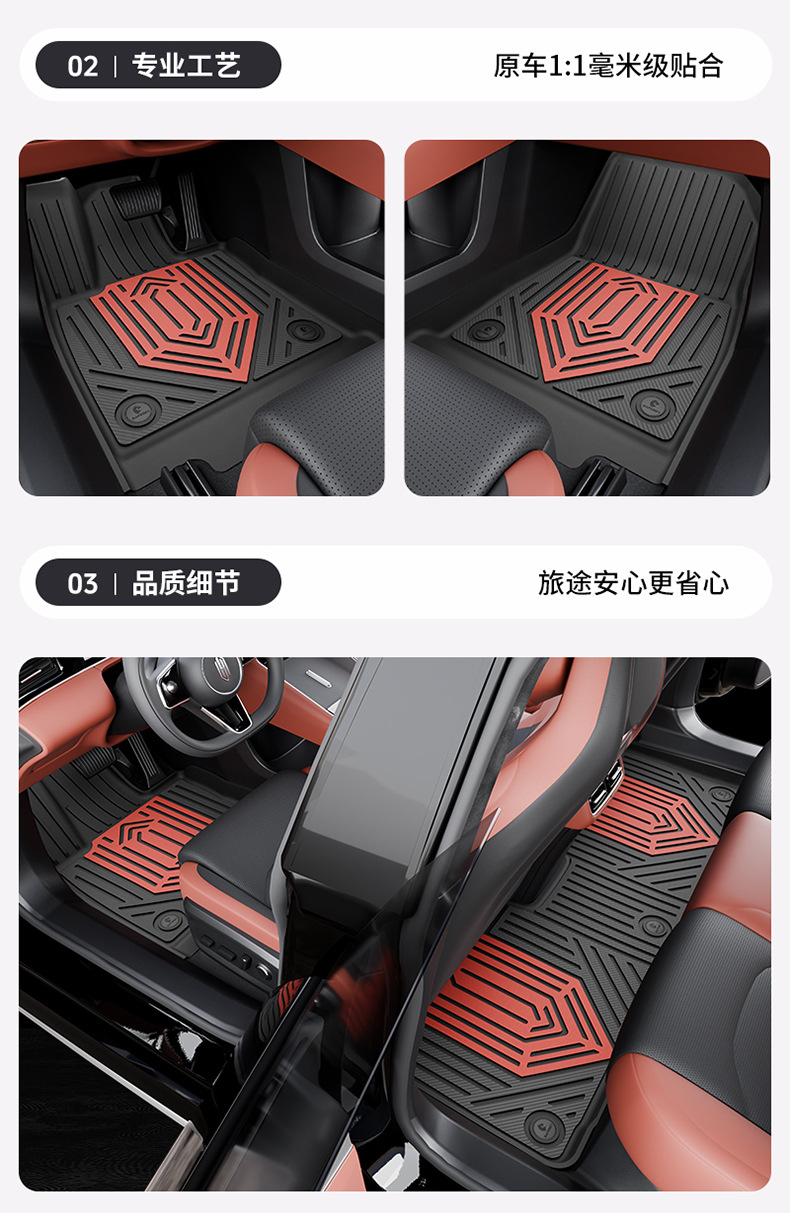 Suitable for Shangjie Z7 Z7T H5 Special Vehicles, Colorful Tpe Car Floor Mats, Car Accessories, Trunk Mat