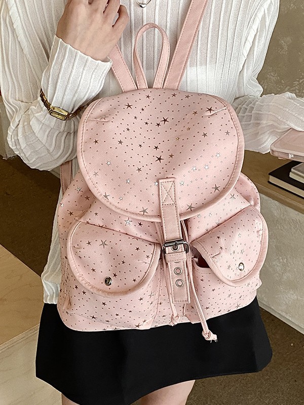 Mochila simple de gran capacidad para mujeres 2026 primavera nueva moda viaje mochila casual mochila universitaria simple