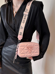 Women's bag niche high-end fashion crossbody bag light luxury letter European and American style camera bag rhombus niche small square bag