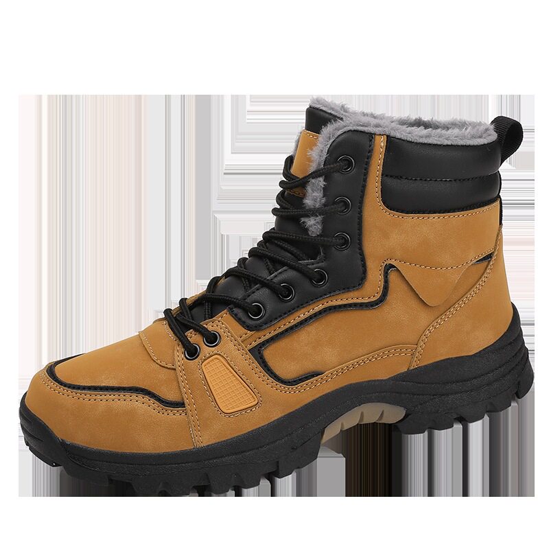 Giày bốt nam cổ cao lót lông giữ ấm, giày bốt Martin đa năng phong cách thời thượng — 5511 màu kaki, 5511 màu đen