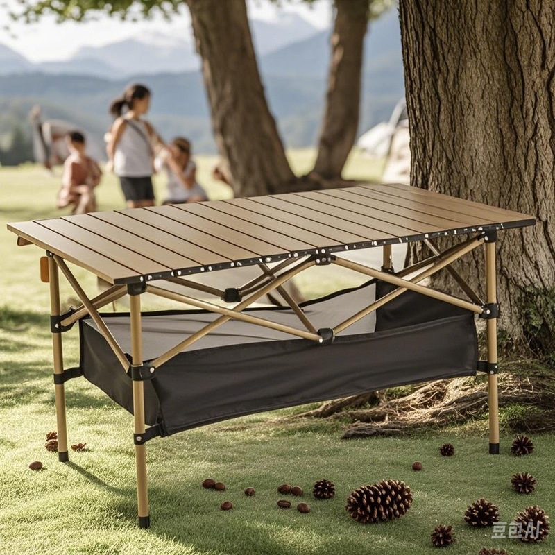 Explorer Camping Table and Chairs Picnic Table Outdoor Folding Egg Roll Table Portable Table and Chair All-In-One Complete Set of Equipment