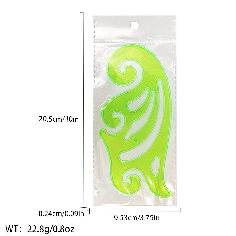 Regla de curva directa de fábrica Botón regla de arco regla de ropa regla de corte traje de regla de jaula de manga regla de tamaño colección