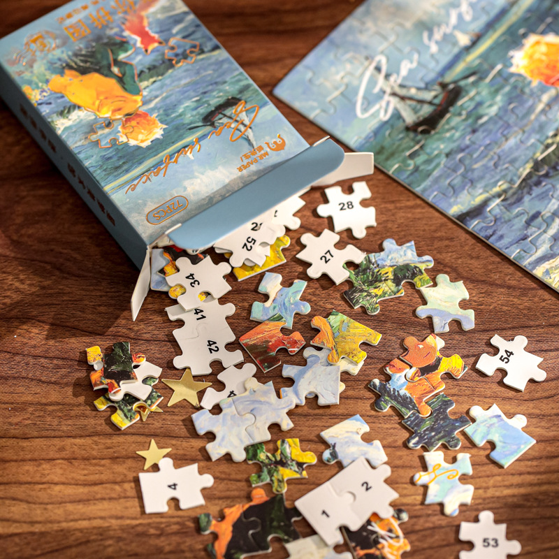 Mr. Paper Mini Puzzle Star Dream Art Museum Series Rompecabezas de escritorio de bricolaje para estudiantes románticos de alto valor