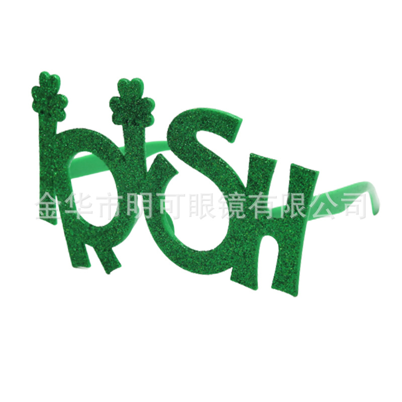 Gafas de Fiesta con Trébol de ABS Decorativas para Día de San Patricio