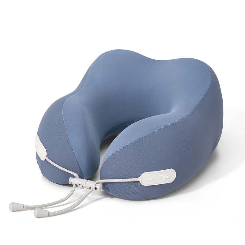 Verano helado sensación fría protección de cuello almohada en forma de U portátil almacenable memoria almohada de cuello de algodón almohada de avión almohada al por mayor existencias