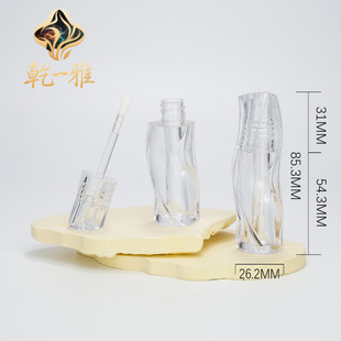 Lip glaze tube transparent tube makeup lip gloss tube packaging material lipstick tube manufacturers wholesale 2.5g moisturizing lip gloss irregular
