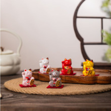 招财猫摆件乔迁新居喜庆日式客厅桌面摆设国潮招财猫小摆件批发