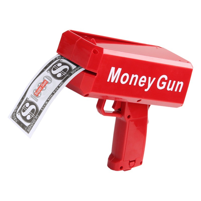 Los fabricantes suministran nuevo dinero exótico pistola de juguete dinero pistola USD dinero pistola partido juego boda dinero tiro