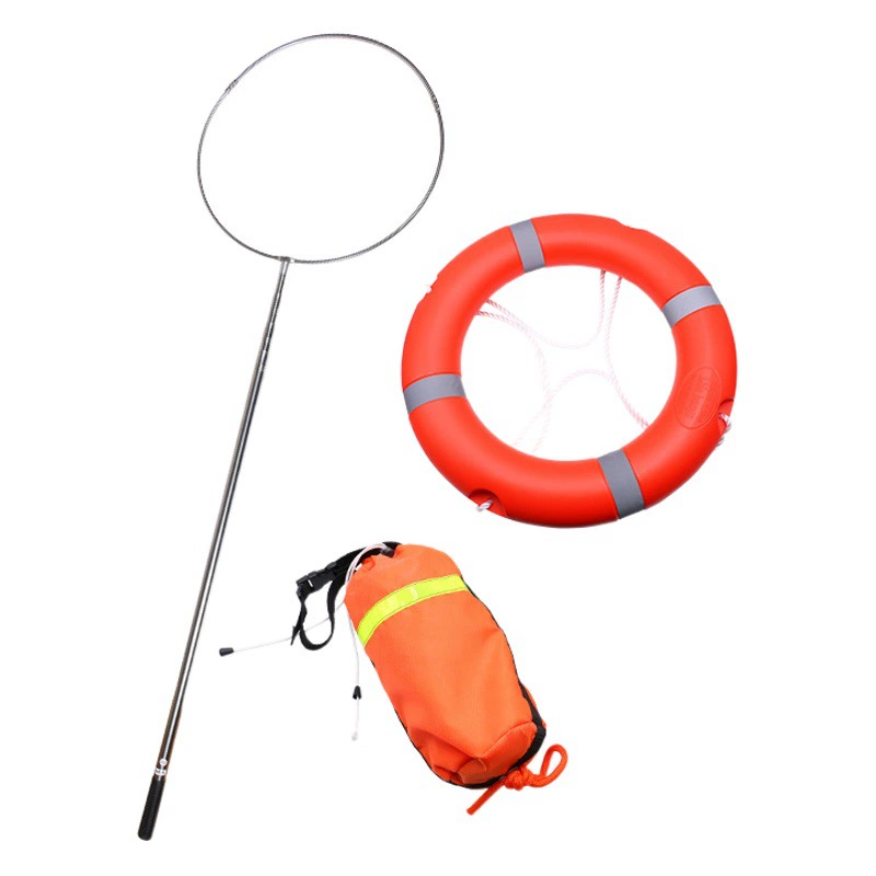 Комбинированный костюм с защитой от утопления для взрослых, водный плавающий спасательный трос, спасательный круг из нержавеющей стали, комплект из трех частей