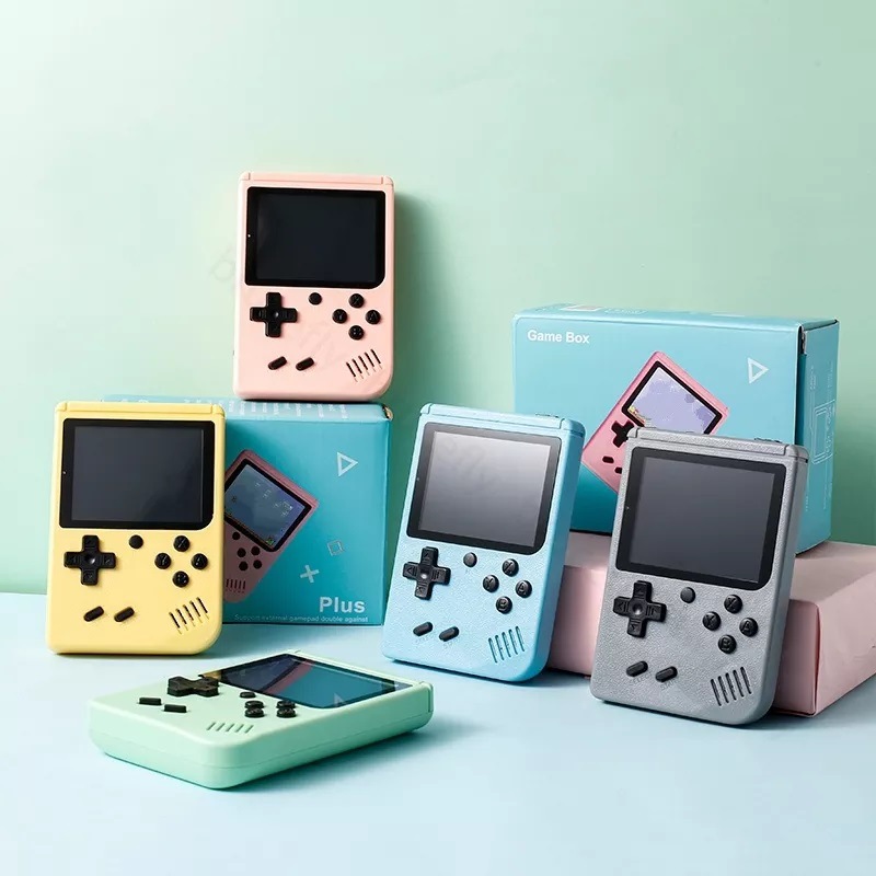 New Cross-Border Macaron Handheld Game Console Children's Classic Nostalgic Retro Mini Handheld Game for Single and Double Players