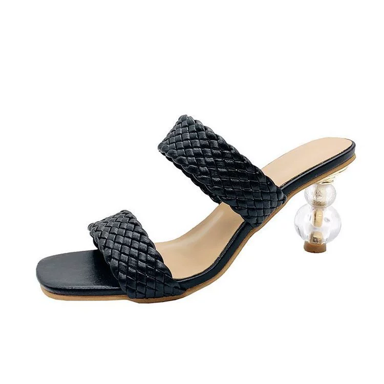 Woven slide, slippers, summer high footwear, Korean style, 2021 collection, wholesale