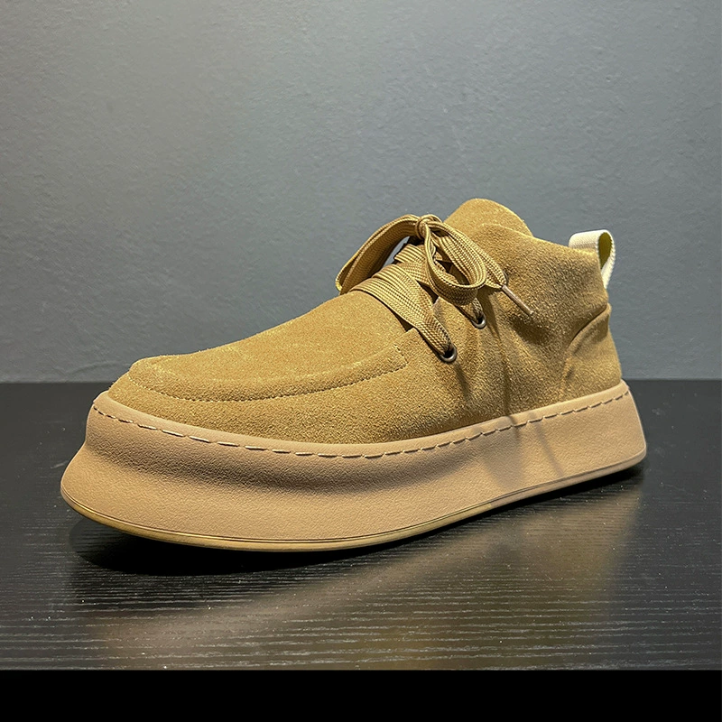 Ретро-бархатная обувь с высоким верхом для мужчин ручной работы Martin сапоги на шнуровке для обуви повседневная обувь оптом 1207-B