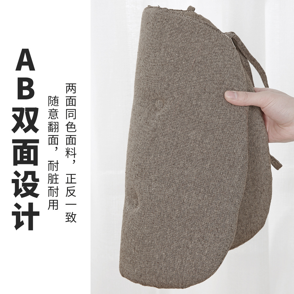 夏季餐椅垫坐垫椅子加厚座椅棉麻四季通用透气家用学生马蹄形
