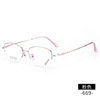 New glasses frame memory titanium mirror frame 669 half -frame metal optical Danyang glasses gradually entered the old flower glasses frame female