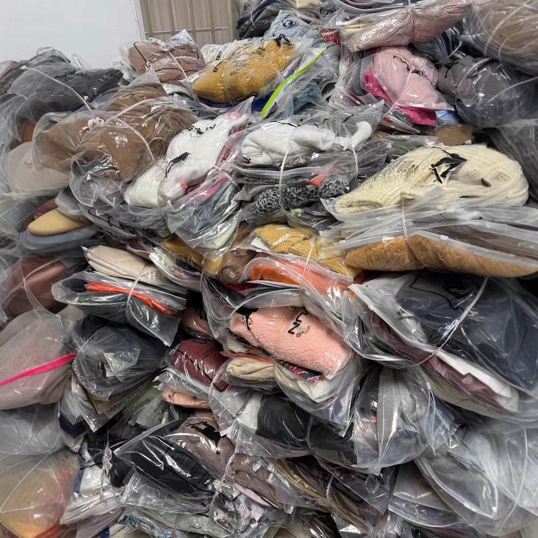 2023夏季女装气质通勤圆领短袖清仓破旧女士T恤批发外贸货源