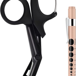 Gauze scissors canvas scissors bandage belt scissors elbow tape scissors stainless steel gauze scissors with interpupillary distance LED pen light